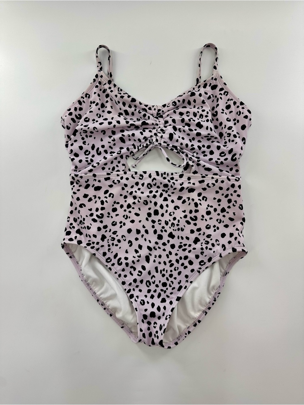 Beach Betty Lavender Animal Print One Piece Swimsuit Size Medium